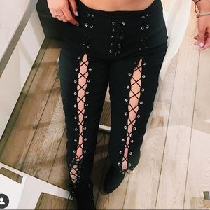 Lace Up Pants